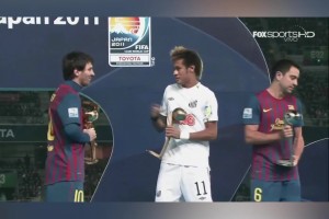 梅西这一战打服19岁的内马尔！11年世俱杯梅西2球助巴萨夺冠！